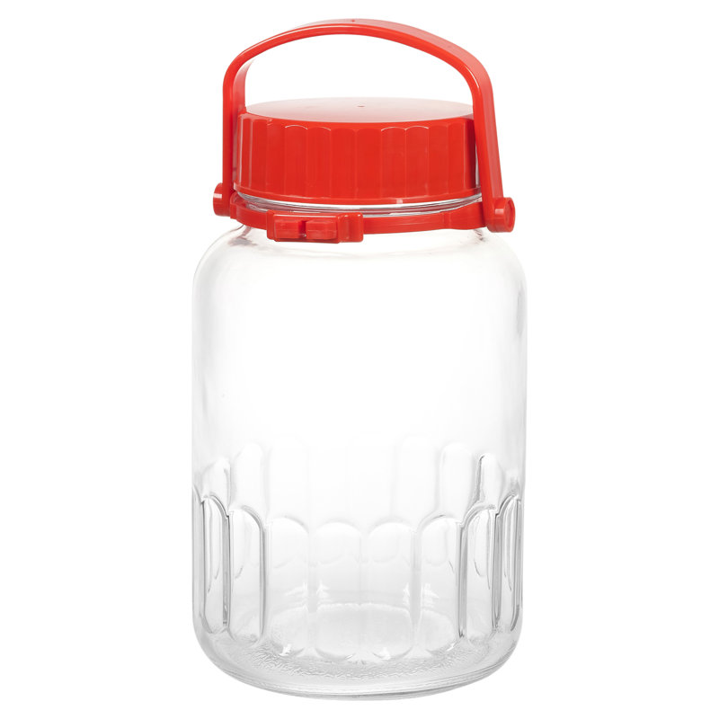 Glass Jar - Set of 2, 27cm H x 12.5cm W x 12.5cm D
