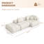 Canapé modulaire modulaire, siège à combinaison profonde surdimensionné, housses de coussin amovibles et lavables, tissu, rembourrage en duvet-336512363