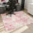 Sakura Blossom Area Rug, Art Design, Pink Floral Pattern, Machine Washable Non Slip, Indoor Decor for Living Room Bedroom Entryway Front Door Kitchen Balcony Apartment Cozy Home-129037003