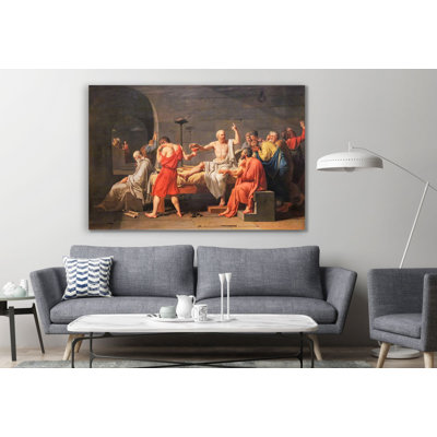 The Death Of Socrates Reproduction Color Splash Canvas Print Wall Classic Art Painting Art Decor Wall