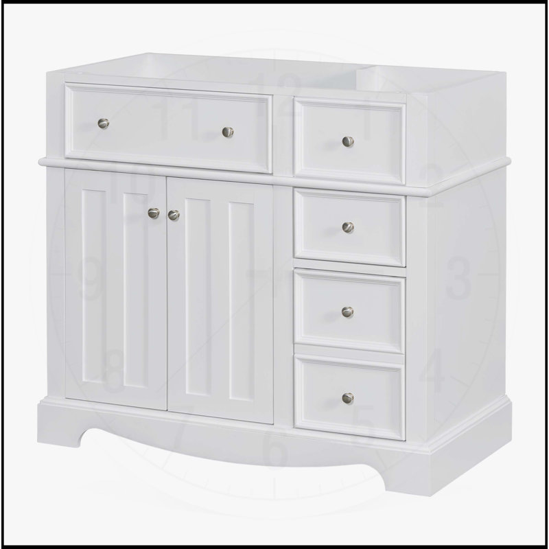 36'' Bathroom Vanity without Basin Sink, White