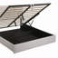 Lit plateforme tapissier avec système de rangement hydraulique, aucun sommier nécessaire