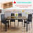 Latoyta Modern 5-Piece Rectangular Glass Top Dining Set with Cushioned Chairs-913626763