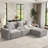 Makassar 106” Upholstered Sofa Modular Square Arm Foam Sectional With Ottoman-2064531940