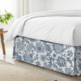 Bronte Cornflower Blue Cotton Bedskirt