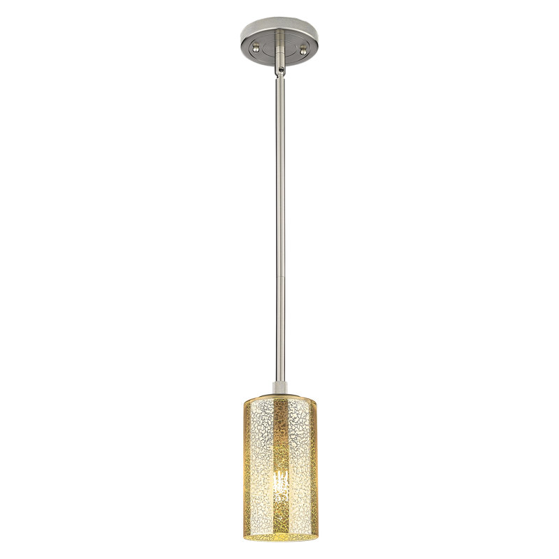 Luminaire suspendu Crown Point Light, Mercure, H 8,38 po x l 4,5 po x P 4,5 po, Nickel satiné