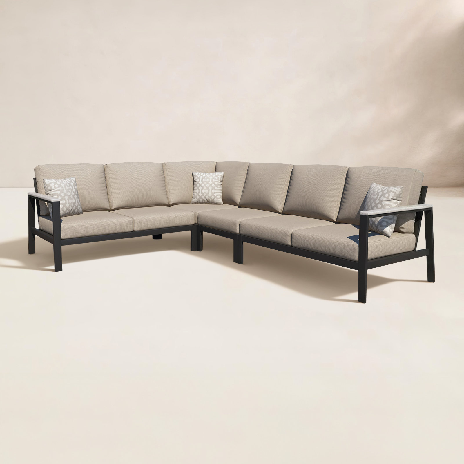 Townsend 88" Sunbrella® Patio Sectional, Cast Silver Sunbrella®