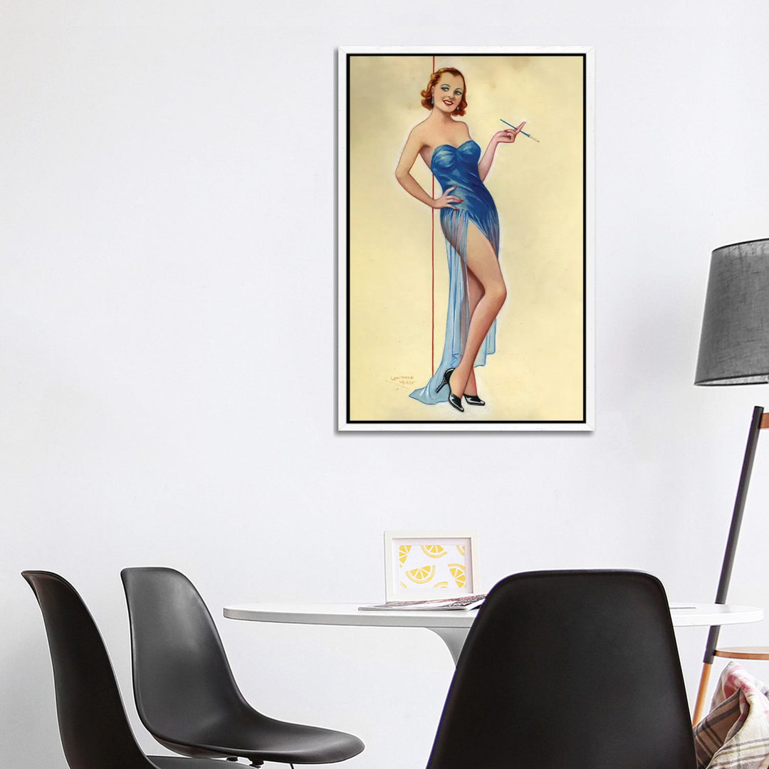 1940s UK Pinup Poster von Laurence Miller - Galerie-verpackte Leinwand Giclée auf Leinwand