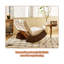 Chaise berçante Glider avec revêtement haut dossier, tissu blanc