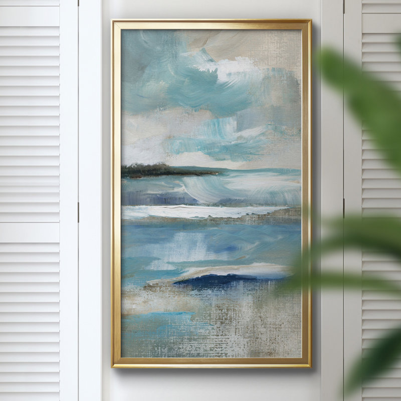 «Distant Drama I» - impression, Or, H 26,5 po x l 36,5 po x P 1,5 po