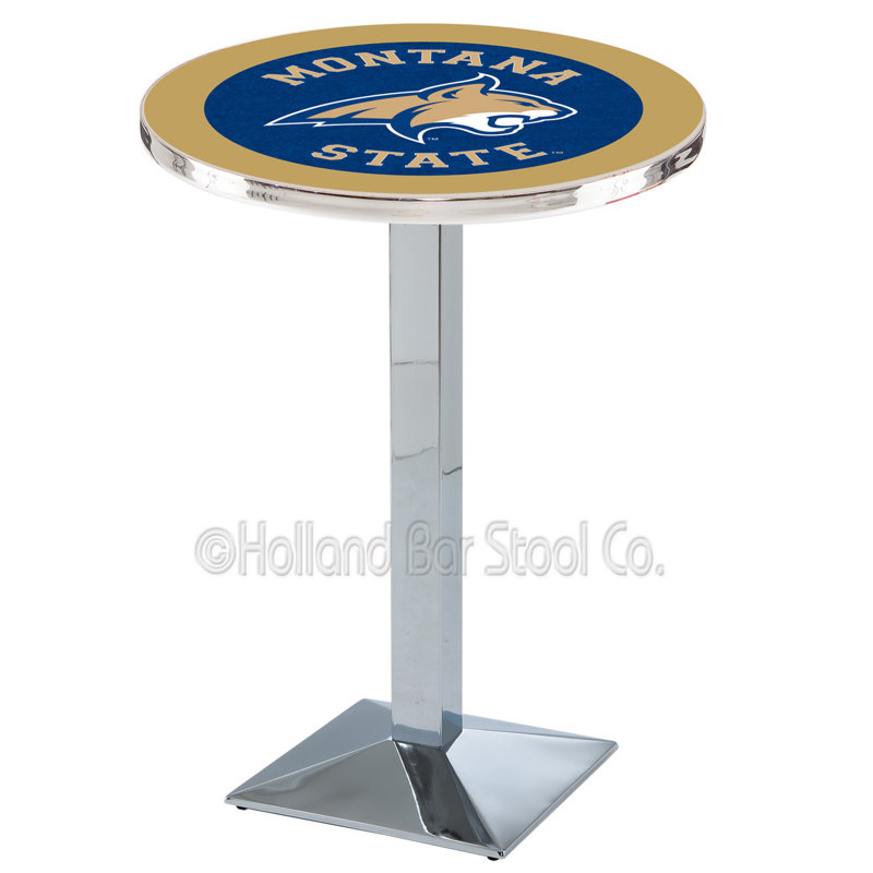 Round Metal Base Dining Table, Chrome, Montana State University