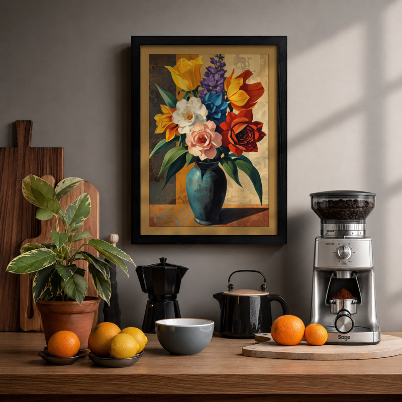 Classical Floral Arrangement Botanical - Framed Print, A2 - 59.4 x 42.0 cm, Unframed