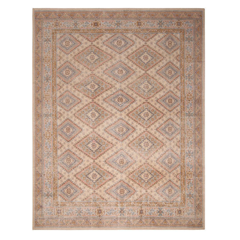 Distressed Homage Hand Knotted Wool Oriental Area Rug, Rectangle 15' x 24'