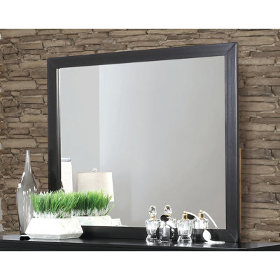 Wood Flat Wall Mirror