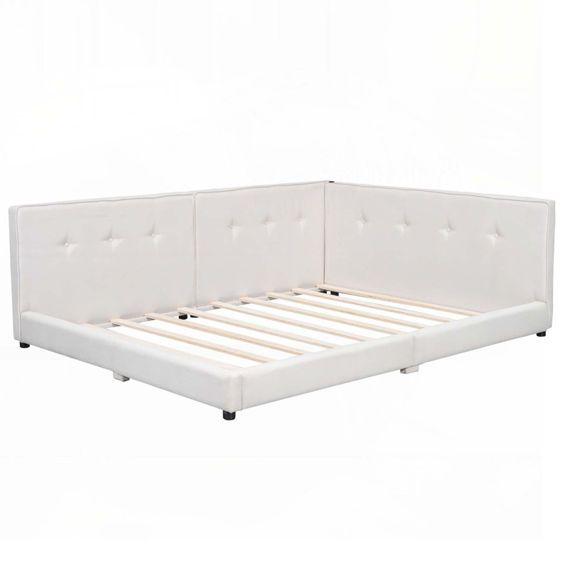 Lit de jour Jerralyn, Grand lit, Beige