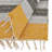 Textured Striped Table Runner With Fringe Detail