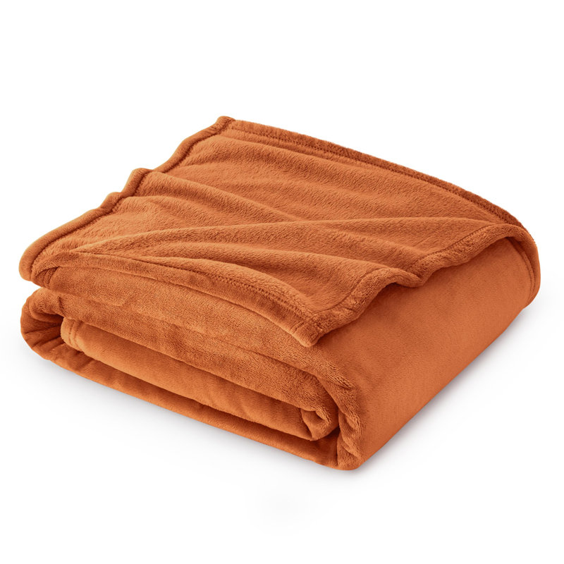 Bedsure Fitted Sheet Deep - Bed Sheets Extra Deep Pocket made of Soft Brushed Microfiber for Bed, Mango, 150cm x 130cm