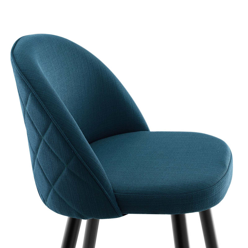 Cordial Bar Stools - Set of 2, Blue Polyester Blend, Bar Stool (29" Seat Height)