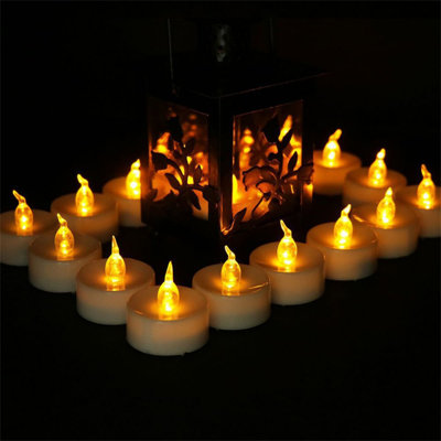 Ensemble de bougies votives électroniques 12 pièces sans parfum