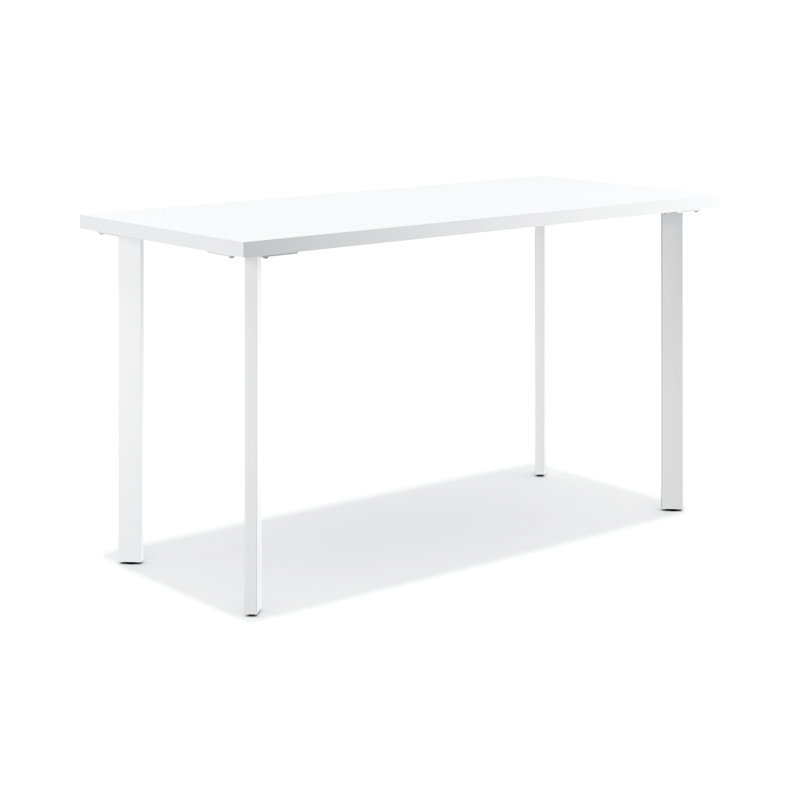 Bureau de table HON Coze, plateau blanc, cadre blanc, l 48 po, Blanc designer / Blanc designer, L 48 po x P 24 po