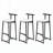 Set of 3 Bar Stools with Backrest for Kitchen Island, Dining, Pub, and Various Rooms, Ideal for Multiple Settings-1627880015