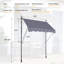 Auvent de patio 100% fabriqué - pare-soleil rétractable 78 po x 47 po pour l'extérieur avec structure