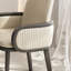 Chaise avec accoudoirs à dossier uni beige (ensemble de 2)