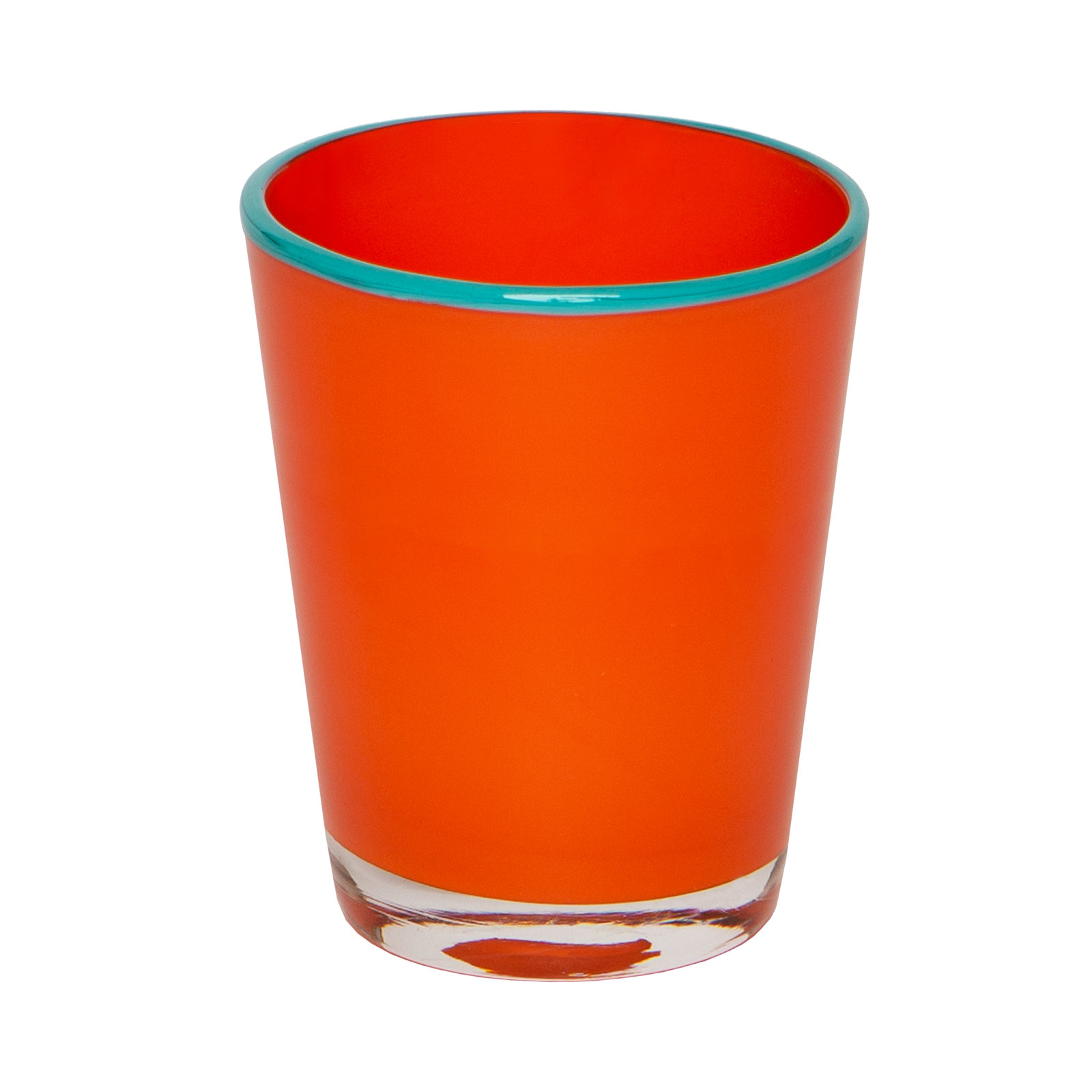 Sarya Drinking Glass, Orange/Blue, 9 oz.