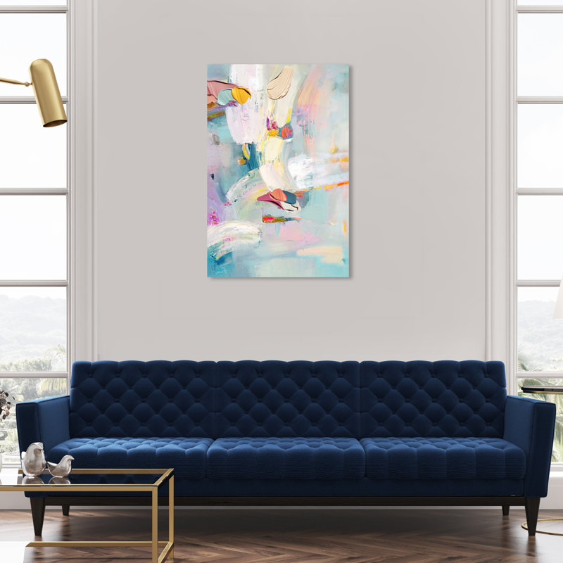 Sunny Chicago - peinture sur toile, Toile tendue, H 36 po x l 24 po