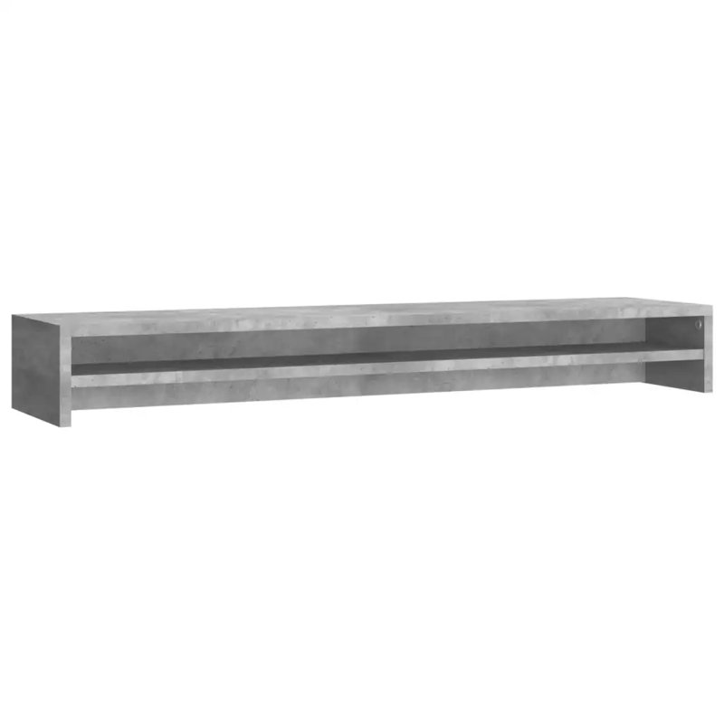 Dorle Wood Monitor Stand, Concrete Grey