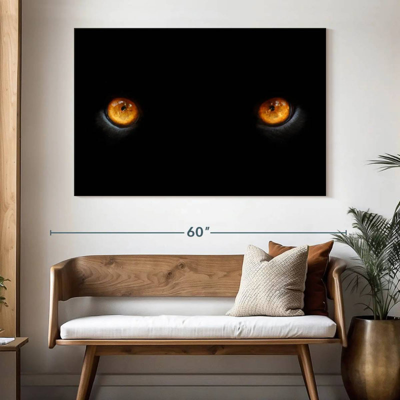 Brampt Black Panther Eyes, 34" H x 51" W