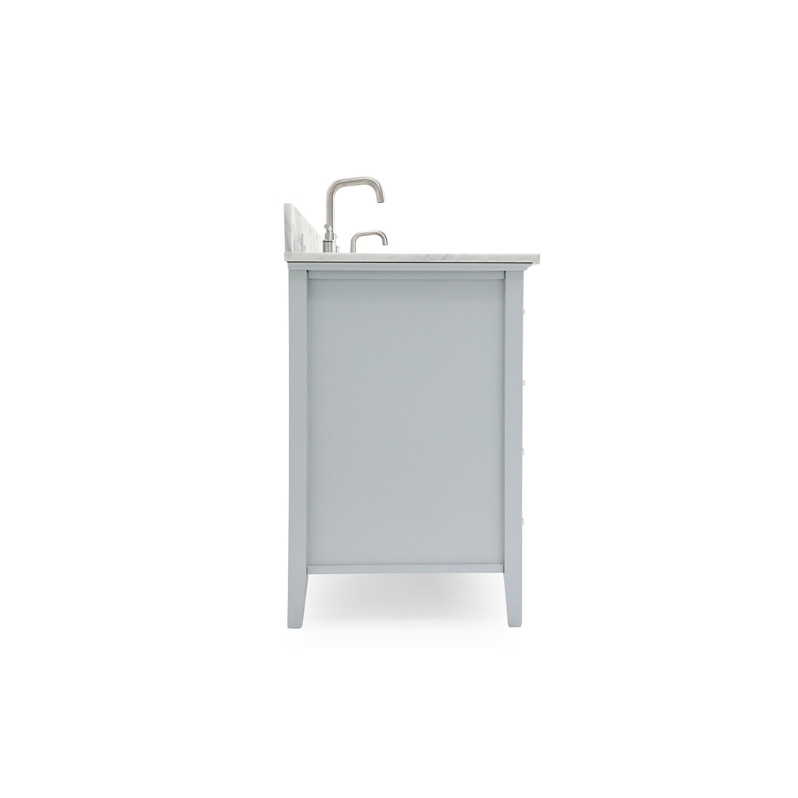 73'' Double Bathroom Vanity, Gray, 73", Rectangular