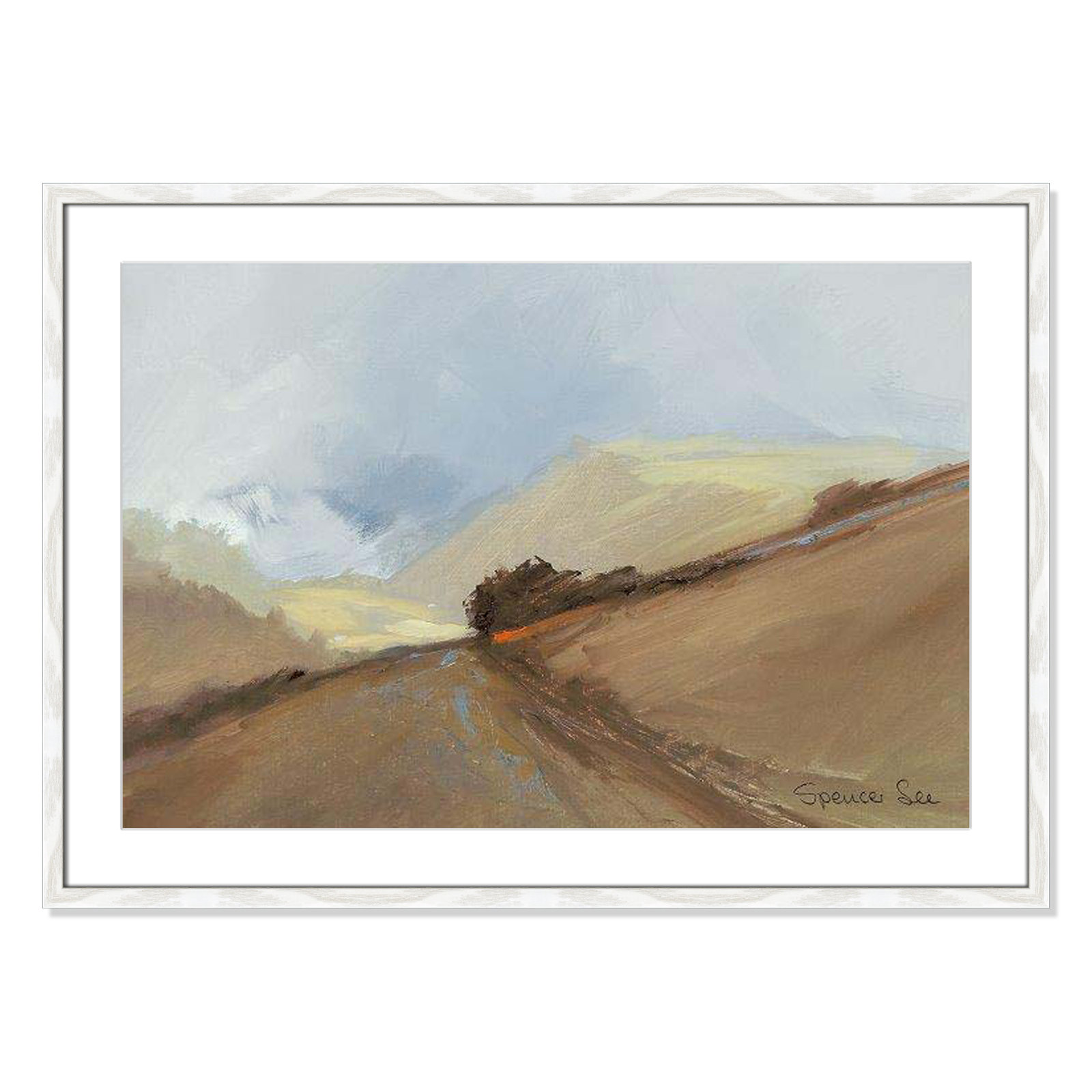 Heaven And Earth II by Spencer Lee, 25.5" H x 35.5" W x 0.75" D, White Framed