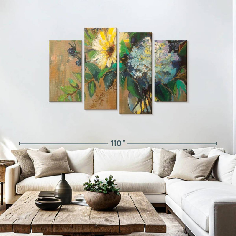 Glass Floral, 48" H x 75" W