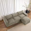 Canapé modulaire rembourré en chenille 4 pièces avec repose-pieds amovible 4 pièces - entièrement comprimé, aucun assemblage requis-1828800480