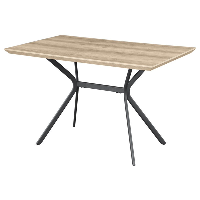 Light Brown 53-Inch Composite Wood Dining Table