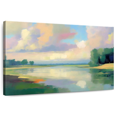 Alvord Pastel River Abstract Landscape