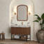 Meuble-lavabo autoportant de 36 po avec lavabo sous-comptoir en céramique noyer foncé, pré-assemblé, tiroir à fermeture en douceur et tablette ouverte-514762406