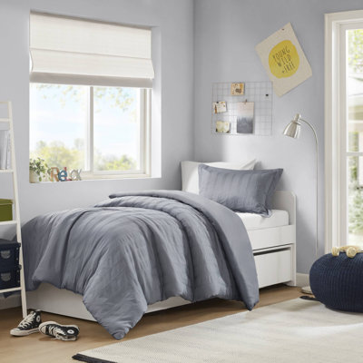Logan Woven Striped Duvet Set