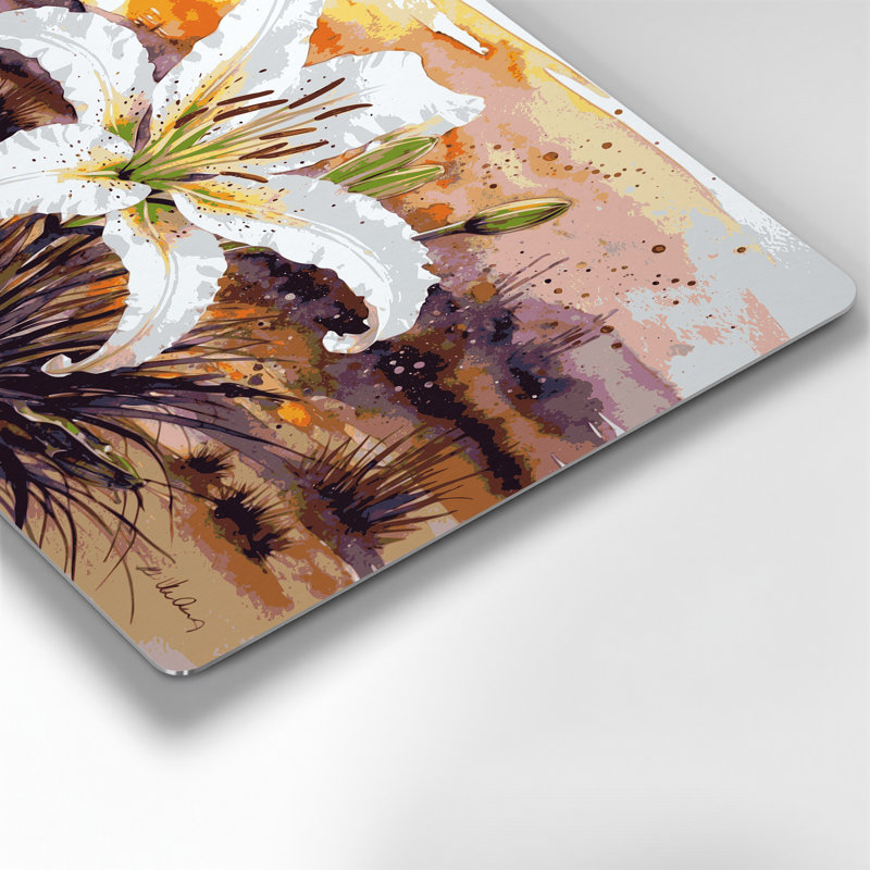 «Southwestern Plants Desert Lily», art mural en métal beige 160 po