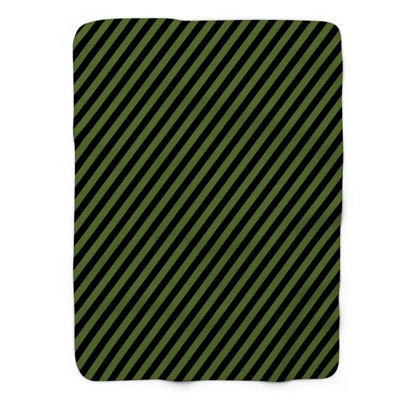 Olive Shadow - couverture sherpa de qualité supérieure 1 pièce