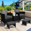 Repose-pieds en osier avec coussins amovibles Botond-336371123-336371122