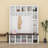 Wide Hall Tree With Storage Bench And 6 Hooks, Farmhouse 4-In-1 Hallway Coat Rack With Adjustable Shelves-1792416779