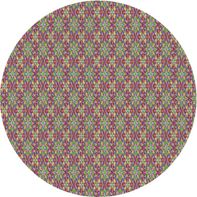 Tapis de zone rose/beige à motifs