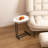 C-Shaped Side Table, C Table End Table For Sofa And Bedside, Couch Side Tables, Wood C-Shaped End Table With Metal Frame Slide For Bedroom Living Room (White)