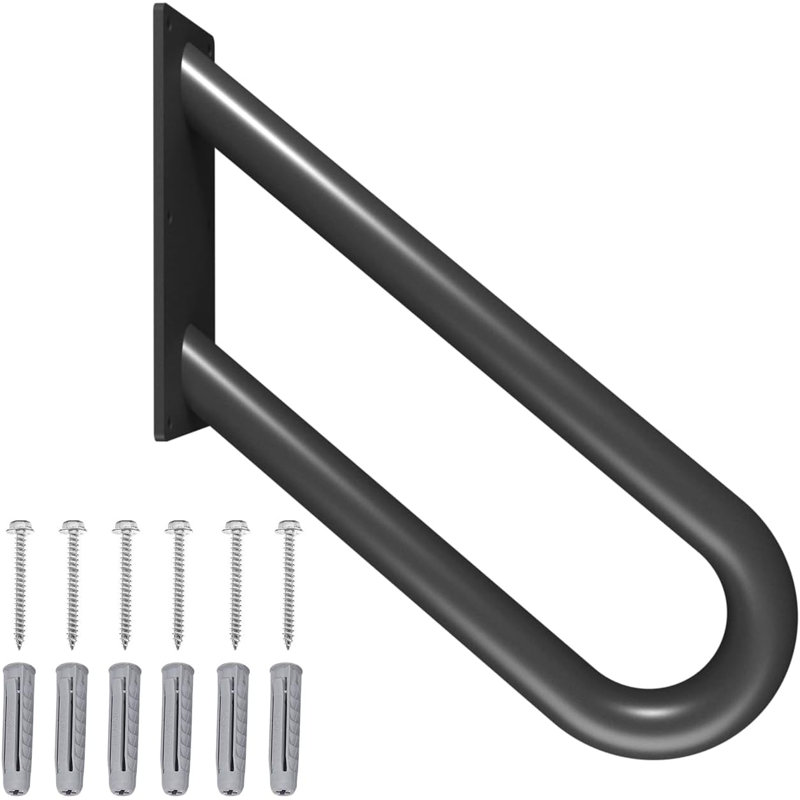 Rampes à main pour marches extérieures Rampe d'escalier Rail intérieur en métal robuste antidérapant 1-3