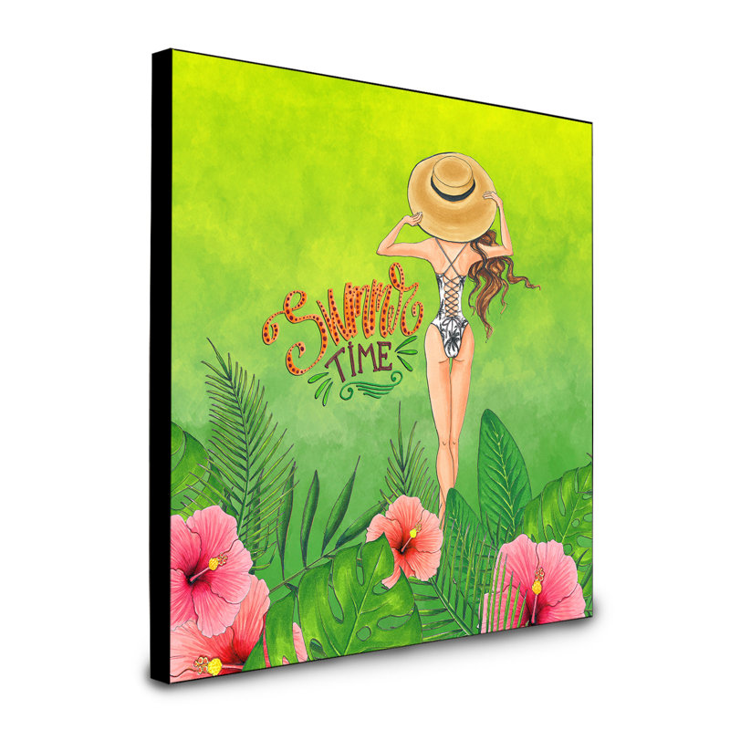 Panneau mural "summer time lady" swimsuit Rhile