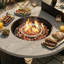 Table de foyer au propane de 107 cm (42,1 po) de largeur et de 50 000 BTU avec rangement dissimulé pour une bouteille de propane de 9 kg (20 lb), flamme réglable et couvercle.