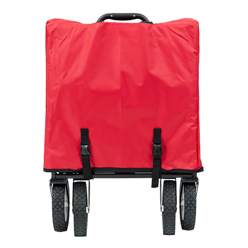 Red Steel Frame Collapsible Outdoor Utility Wagon