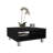 Sleek Square Coffee Table With Open Storage Unit , Black Compact For Office Use-1428651023